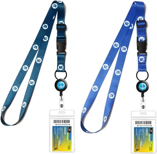 Vista 9 de MNGARISTA Cordón de crucero para tarjetas de barco, cordón ajustable con soporte de identificación, cordones desmontables para tarjetas de crucero
