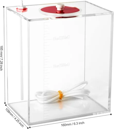 Vista 9 de Aquarium Choice Recipiente de almacenamiento de líquido con bomba dosificadora de acrílico para terrarios
