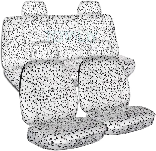 Vista 8 de Totally Covers Fundas de asiento compatibles con Volkswagen VW New Beetle/Bug 1998-2011: Aqua Ladybug, juego completo delantero y trasero