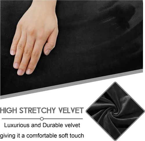 Vista 2 de ULTICOR Fundas de sofá reclinable seccional en forma de L de 7 piezas, fundas de terciopelo elásticas para sofá reclinable en forma de L, gruesas