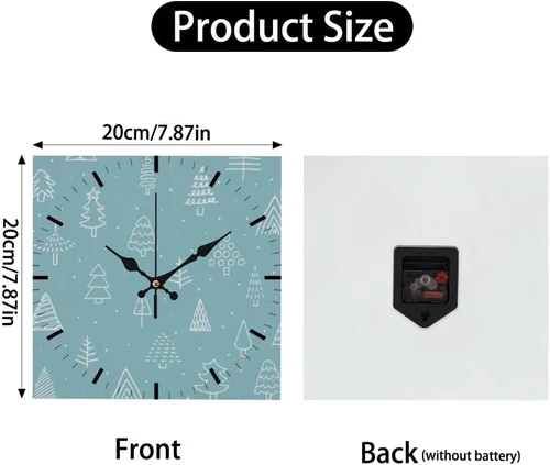 Vista 2 de White Xmas Tree Analog Clock Wall Clocks Decorative Battery Wall Clock Non Ticking Silent Clocks Garage Reloj De Pared para Sala for Kitchen