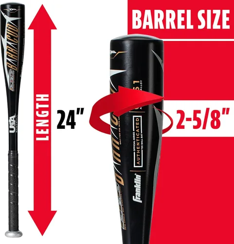 Vista 7 de Franklin Sports Bate de Teeball para Niños - Venom + Barracuda Aluminio + Compuesto - Certificado por USA Baseball para Niños + Niñas - Bate