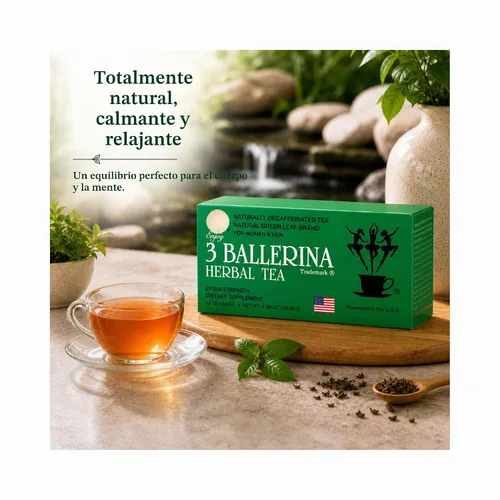 Vista 8 de 3 Ballerina Bebida de Té Herbal Extra Fuerte, 18 unidades (paquete de 2)