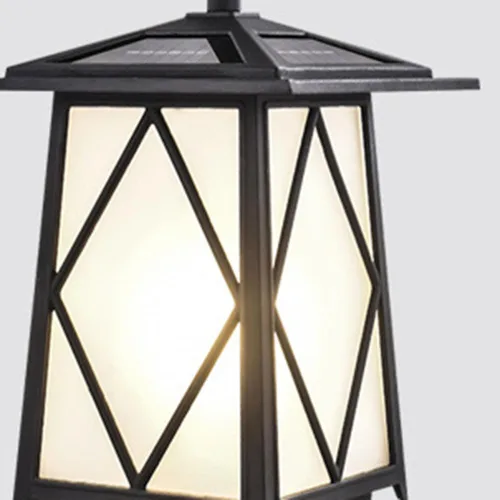 Vista 5 de Lámparas solares de estigma IP65 impermeable y resistente a la lluvia para puerta, bolardo, luz de pilar al aire libre, vintage, exterior, farol