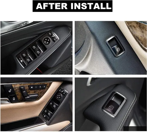 Vista 3 de Reposabrazos de puerta interior negro Interruptor de ventana de botón de volante de repuesto para Benz GLK ML A B C E G Clase W204 W212 W246 W166