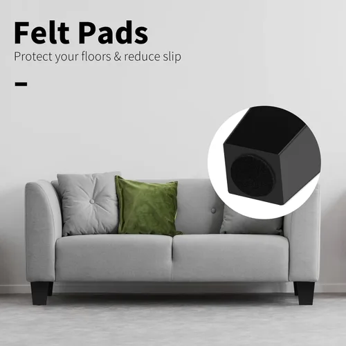Vista 6 de TURSTIN Juego de 8 patas cuadradas de madera maciza de 3 pulgadas para sofá, patas de repuesto para sofá, patas de muebles de mediados de siglo