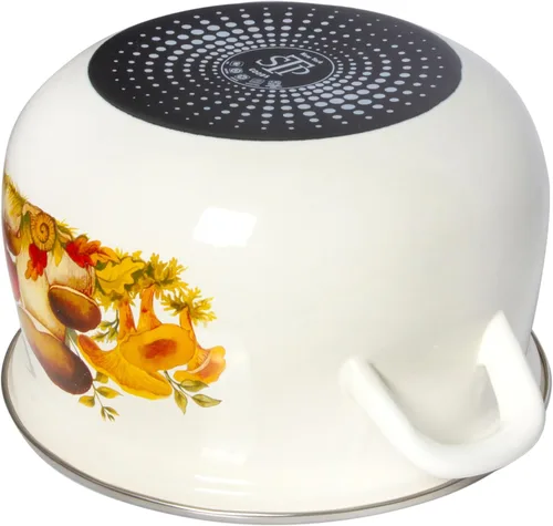 Vista 9 de STP GOODS Olla de aluminio esmaltado para setas y vientre, cazuela profunda con tapa de vidrio, utensilios de cocina, olla para sopa