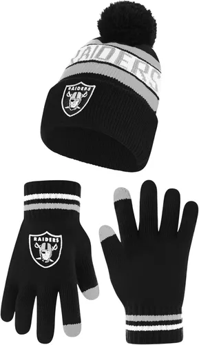 Vista 29 de Ultra Game Adults NFL Official Super Soft Winter Beanie Knit Hat With Warm Touch Screen Gloves