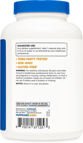 Vista 5 de Nutricost L-Arginina L-Citrulina Complex 750mg Cápsulas - Sin OMG