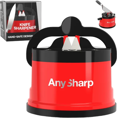 Vista 22 de AnySharp – EDICIONES – Afilador de cuchillos manos libres - Herramienta de afilado fácil de usar con base de succión PowerGrip y ángulo