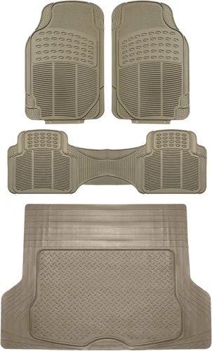 Vista 12 de FH Group Alfombrillas para el piso del automóvil - Goma de servicio pesado para automóviles, juego trasero de ajuste universal, recortables