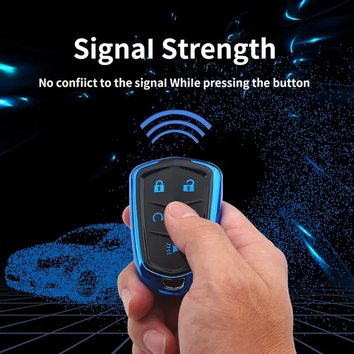 Vista 5 de Funda para llavero Cadillac, compatible con Cadillac CTS, SRX, XT5, ATS 15-19