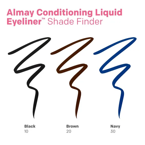 Vista 9 de Almay Delineador líquido acondicionador, duradero, impermeable, hidratante (el embalaje puede variar), 10 negro, 0.03 fl oz