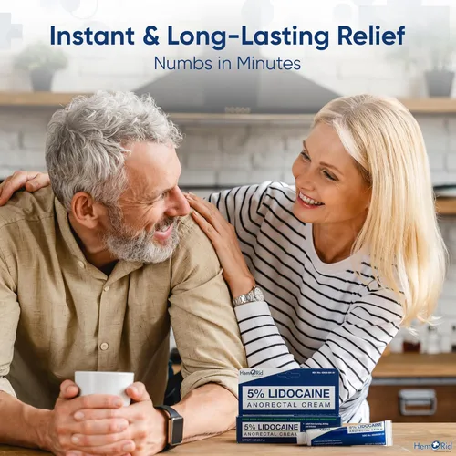 Vista 5 de Crema de lidocaína de máxima resistencia HemRid para el manejo del dolor. Solución rápida para hemorroides con 5% de lidocaína. Efecto instantáneo