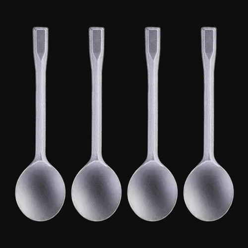 Vista 7 de Cucharas de plástico, cucharas de sopa desechables, cucharas resistentes para fiestas, oficina, restaurantes, eventos, utensilios, 5.5 x 1.57