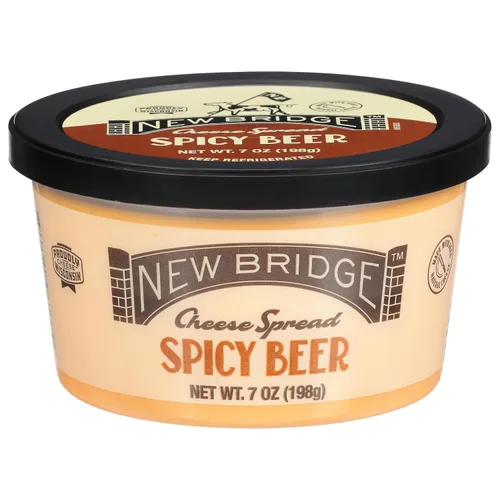 New Bridge Crema de queso de cerveza picante (caja de 12 x 7 onzas)