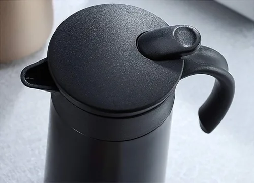 Vista 4 de Jarra térmica para café, tetera aislante de acero inoxidable, doble pared aislada al vacío, dispensador de café, té y bebidas para café, leche y té