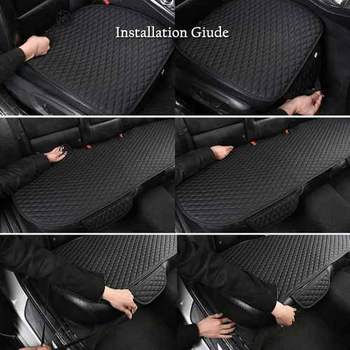 Vista 7 de West Llama Fundas Protectoras Inferiores de Cuero PU para Asientos de Automóvil Incluyen 1 Par de Almohadillas Protectoras de Asiento Delantero