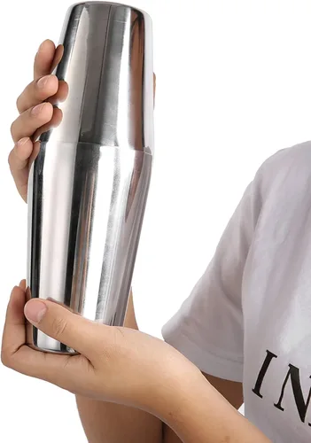 Vista 9 de Cocktail Shaker Set Bar Cocktail Tools for Mixed Drink, Stainless Steel Cocktail Shaker Set Bartender Kit(600/450ml)