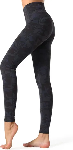 Dragon Fit Pantalones de compresión para yoga, Leggings de entrenamiento Power Stretch con control de abdomen y cintura alta