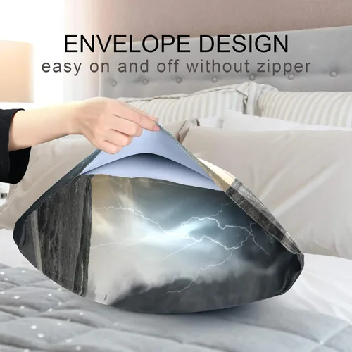 Vista 20 de Fundas de almohada Blueangle con diseño de rayas de béisbol – Fundas de almohada suaves y transpirables – Lavables a máquina – Fundas de almohada