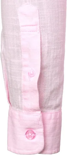 Vista 6 de ZEROYAA Camisas de algodón y lino de manga larga con botones y bolsillo para hombre