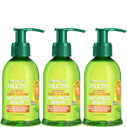 Vista 18 de Sérum anti frizz Garnier Fructis Sleek & Shine, frizzy, cabello seco, inmanejable, 5.1 onzas líquidas