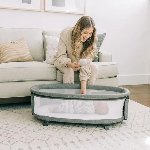 Vista 6 de Baby Delight Beside Me Nova Moisés de noche Cama extraíble y portátil para bebés de 0 a 5 meses Tweed carbón