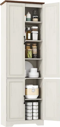 Vista 11 de Function Home - Armario de despensa de cocina de 72 pulgadas, gabinetes de almacenamiento independientes, despensa alta para alimentos con puertas