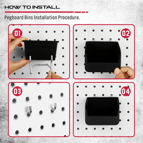 Vista 6 de Juego definitivo de 121 piezas de ganchos para tablero de clavijas, accesorios para tablero con ganchos de metal, accesorios duraderos
