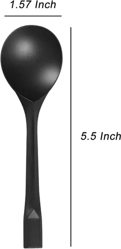 Vista 2 de Cucharas de plástico, cucharas de sopa desechables, cucharas resistentes para fiestas, oficina, restaurantes, eventos, utensilios, 5.5 x 1.57