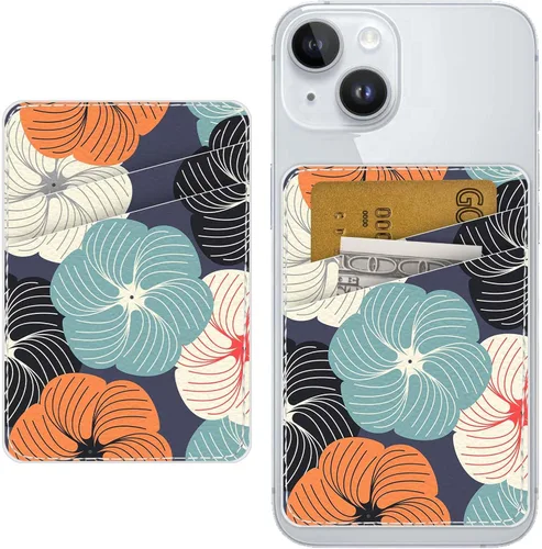 Vista 16 de Cartera de cuero para teléfono adhesiva, soporte para tarjetas para estuche de teléfono, billetera con adhesivo para tarjetas de crédito, adecuada