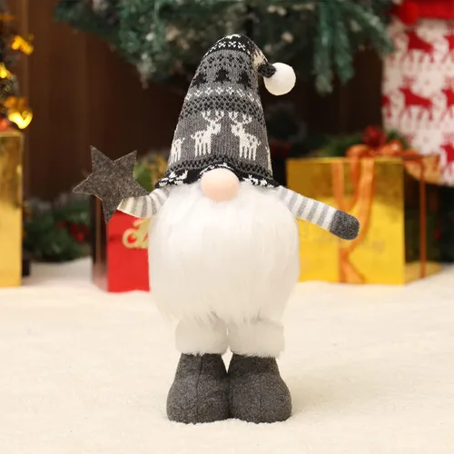 Vista 7 de 2 gnomos de Navidad iluminados de gran tamaño de 24.8 pulgadas con patas de resorte retráctiles