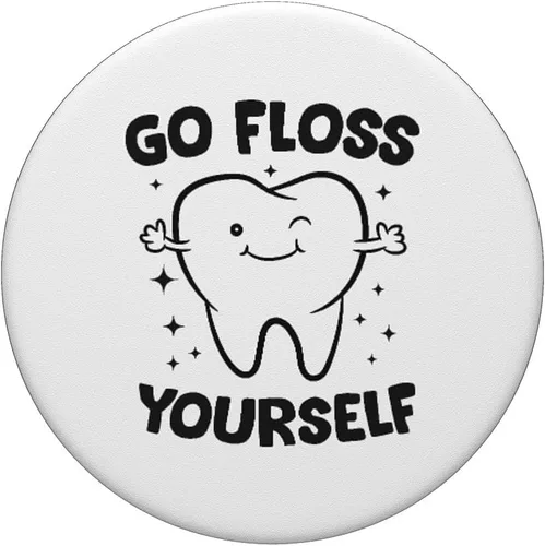 Vista 3 de Dentist Higienist Dientes Asistente Dientes Go Floss Yourself PopSockets Swappable PopGrip