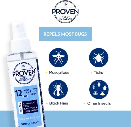 Vista 3 de Proven - Aerosol repelente de insectos, protege contra mosquitos, garrapatas y moscas - 2 oz.