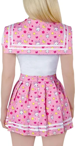 Vista 2 de Littleforbig - Pijama de algodón para enterizo, conjunto de falda mágica para cosplay