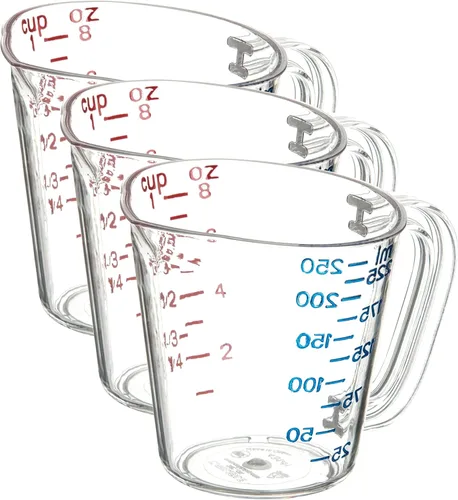 Vista 8 de Carlisle FoodService Products 4314107 Taza medidora de plástico comercial, 1 taza, transparente