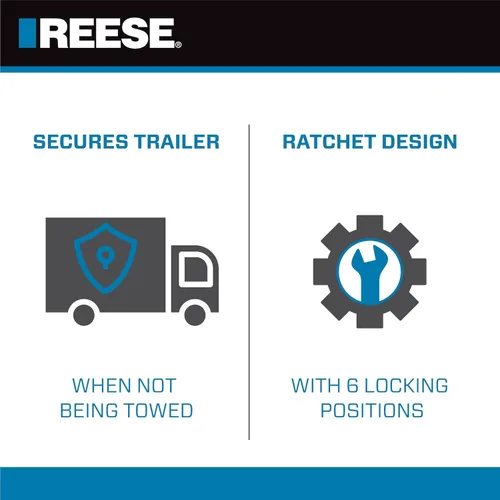Vista 5 de REESE Towpower 72783 - Cerradura de acoplamiento, seguridad de almacenamiento ajustable, acero resistente, amarillo y cromo (ajuste universal)