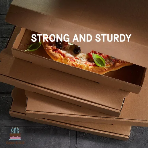 Vista 4 de Cajas de pizza de cartón corrugado Kraft de 12 x 12 x 1.75 pulgadas (paquete de 12)
