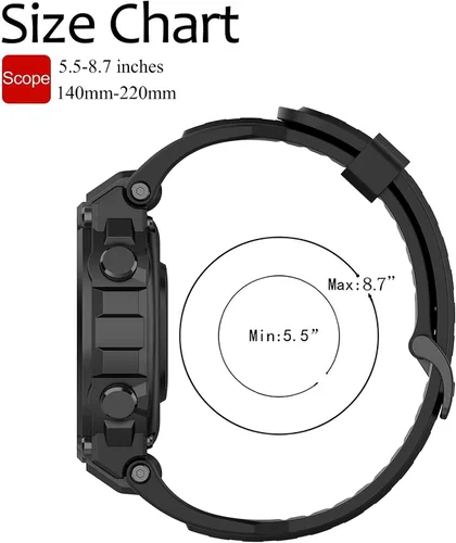 Vista 5 de QGHXO Correa para Amazfit T-Rex, correa de repuesto de silicona suave para reloj inteligente Amazfit T-Rex/T-Rex Pro