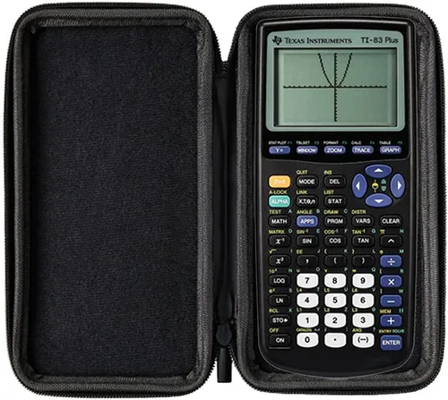 Vista 7 de WYNGS - Funda protectora para calculadora gráfica TI 84 Plus/TI 83 Plus/Casio FX-9860GII/Casio FX-9750 GIII/Casio PRIZM FX-CG 50, color gris claro