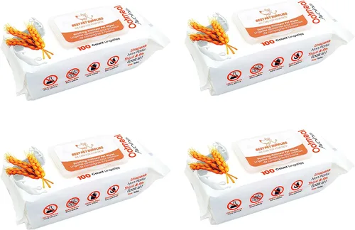 Best Pet Supplies - Toallitas de aseo para mascotas para perros y gatos, desodorante para pelajes y piel seca, con picazón o sensible, orejas Avena
