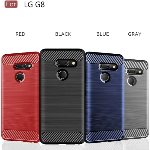 Vista 5 de Sucnakp Funda LG G8 ThinQ - TPU absorción de impactos - Biseles elevados - Negro