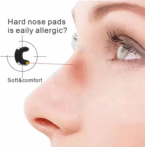 Vista 5 de Almohadillas de silicona suave para la nariz, almohadillas de nariz para gafas de sol, almohadillas de nariz deslizantes