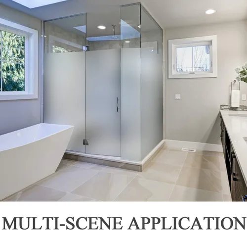 Vista 7 de HIDBEA película de privacidad para ventana, protección UV, control de calor, no adhesiva, reutilizable, traslúcida, para el hogar, la oficina