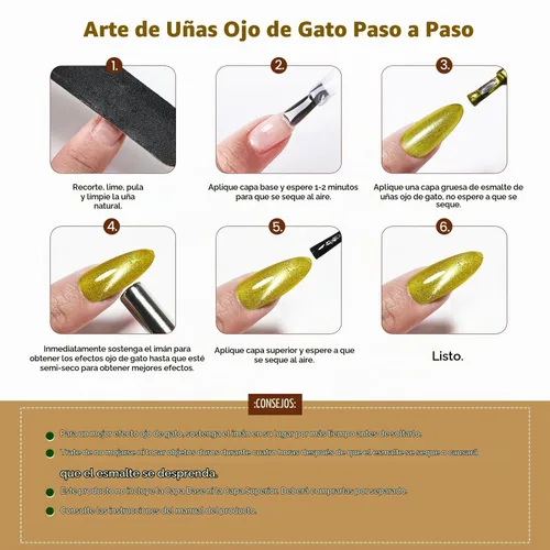 Vista 7 de OpenLive - Esmalte de uñas de ojo de gato negro, 16.5 ml de esmalte de uñas de purpurina reflectante de secado rápido con barra magnética