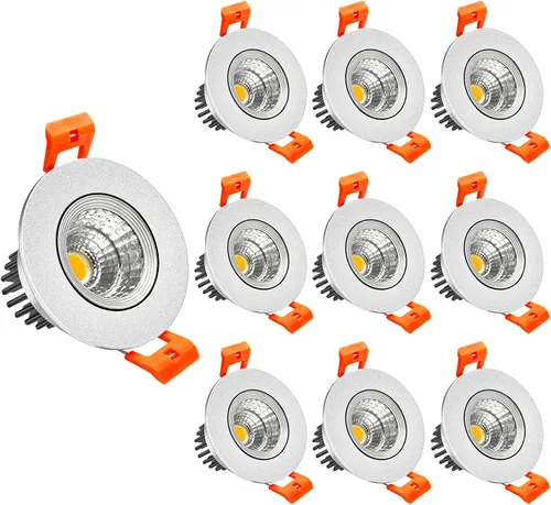Vista 9 de LightingWill Downlight LED regulable de 2 pulgadas, luz de techo empotrable COB de 3 W, blanco cálido 3000K-3500K, CRI80, equivalente a bombillas