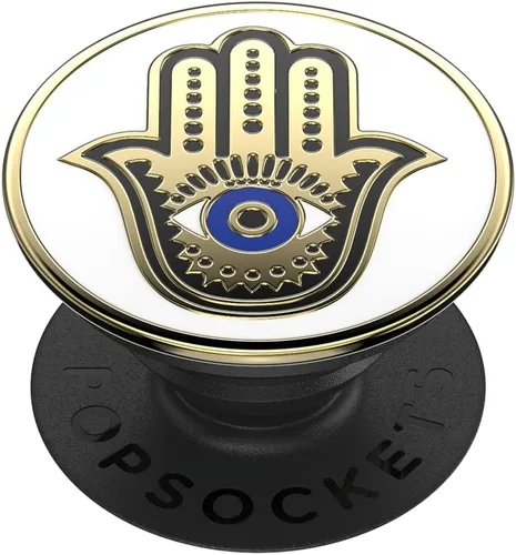 Vista 12 de Agarre para teléfono PopSockets con soporte expansible, agarre adhesivo - Golden Prana Black