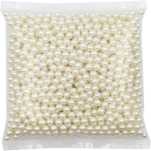 Vista 30 de INSPIRELLE 2600 perlas de imitación de ABS negras sin perforar para rellenos de jarrón, cuentas de maquillaje sin agujero de 0.236 pulgadas