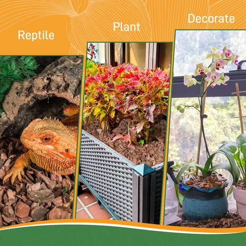Vista 7 de Corteza de orquídea de 2 cuartos de galón de grado hortícola: mantillo natural para plantas en maceta, desarrollo de raíces de plantas de orquídeas